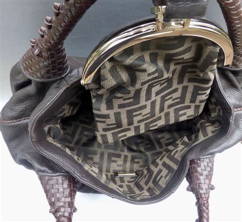 fendi bag cloth and leatheru|Fendi bag pre owned.